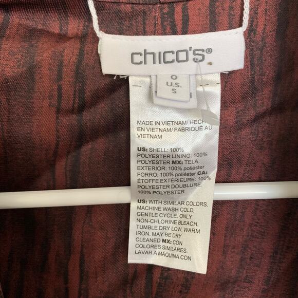 Chico’s NWOT Warm Color Luxe Long Kimono Small - Picture 7 of 7